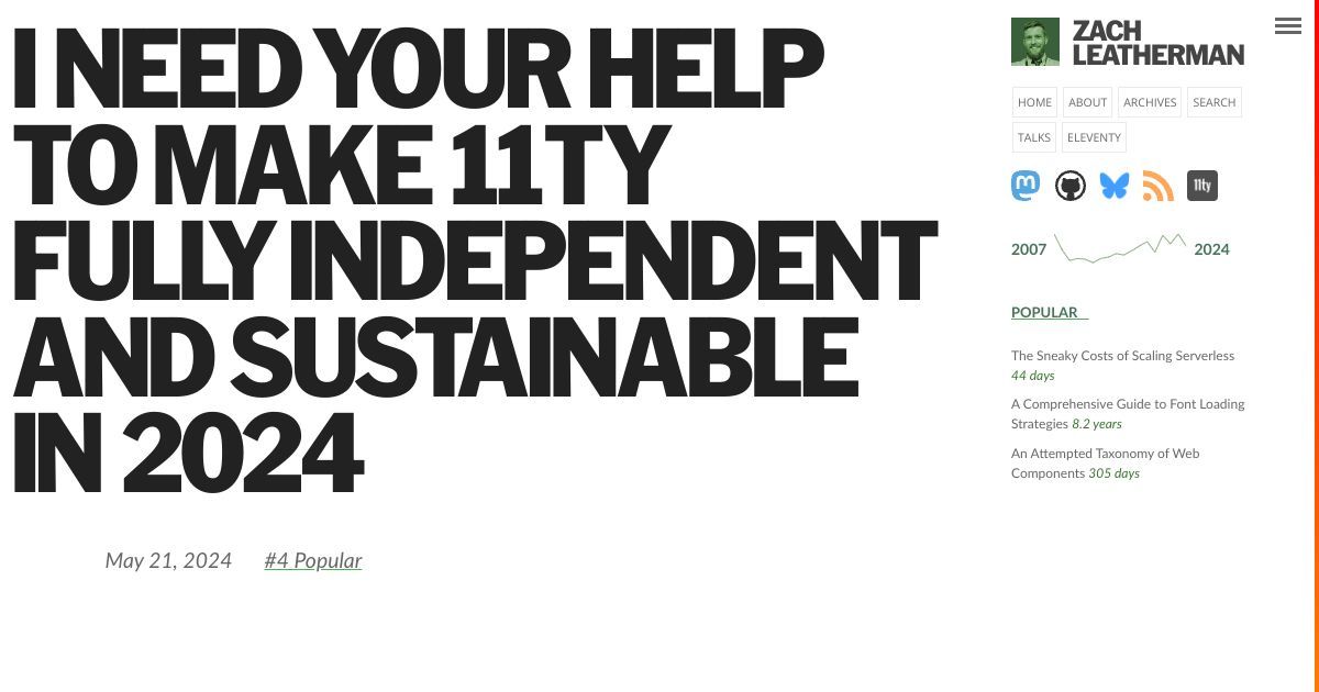 So you want to speak at the 11ty International Symposium on Making Web Sites Real Good